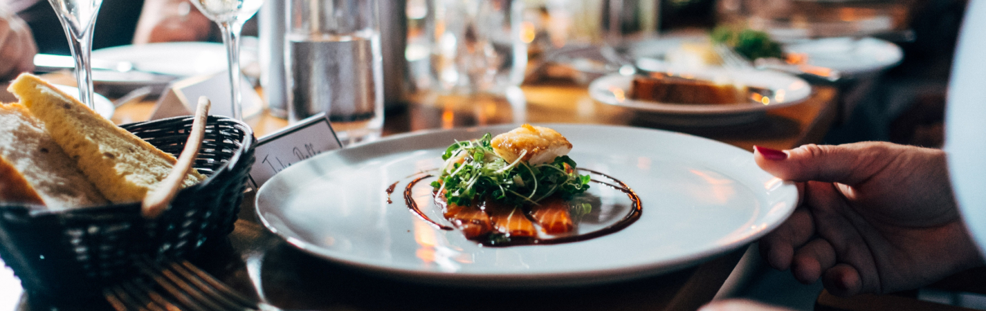 dish on the plate